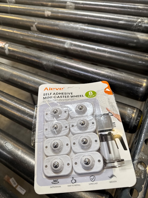 Photo 1 of Aieve Appliance Rollers, 8 Pack Small Appliance Slider, Self Adhesive Caster Wheels, Mini Swivel Wheels for Kitchen Countertop Easy Moving
