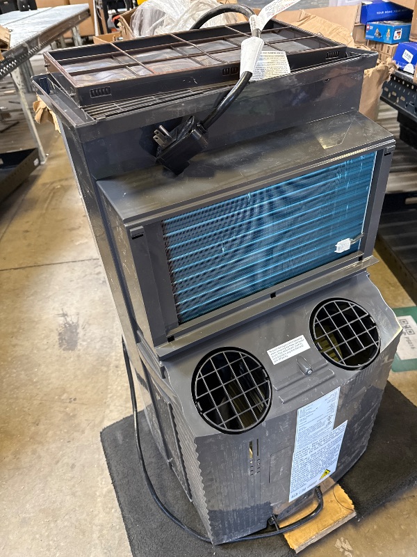 Photo 1 of Whynter Portable Air Conditioner 14,000 BTU with Dual Hose Dehumidifier & Cooling Fan for 500 Sq Ft Rooms, Includes AC Unit Window Kit, ARC-14S (9,500 SACC)