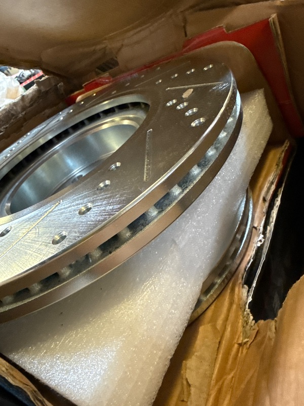 Photo 1 of A-Premium Front and Rear Drilled and Slotted Disc Brake Rotors + Ceramic Pads Kit Compatible with Select Subaru Models - Legacy 2006-2009, Outback 2005-2009, 12-PC Set