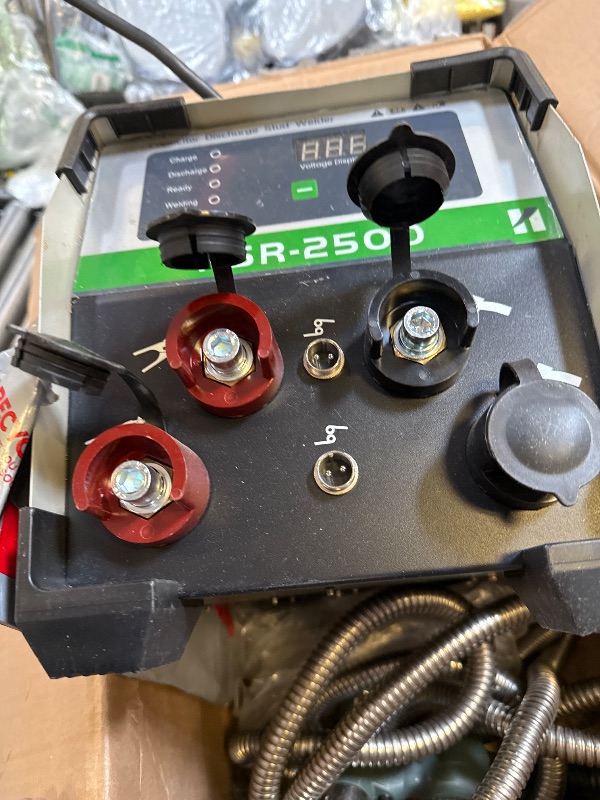 Photo 1 of Huanyu Capacitor Discharge Stud Welder M3-M10 Stud Bolt Plate Welder Welding Machine Welding Bolt Plate Insulation Nail Screw Low Carbon Steel Aluminum Brass RSR-2500 (110V)