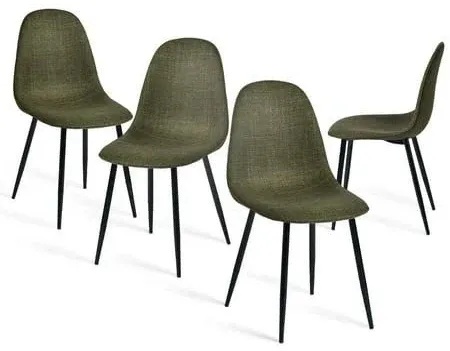 Photo 1 of wooden legs 4 dining chair green
