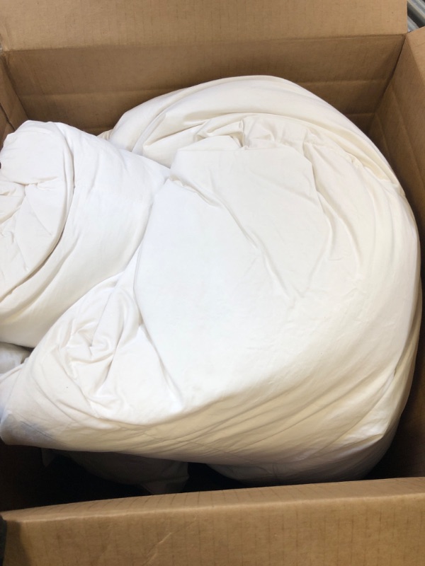 Photo 1 of Serta Goose Feather Down Fiber Cotton Comforter King Size - 100% Cotton Duvet Insert - Hotel Luxury Hypoallergenic Bedding Comforter All Season Medium Warmth 106 x 90 Inch White