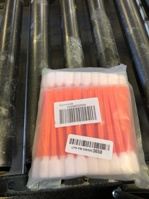 Photo 1 of Wellgler's 100pcs 5.11" Foam Swabs, Square Rectangle Cleaning Swab?for Solvent Format Inkjet Printer Roland Optical Equipment?Orange?