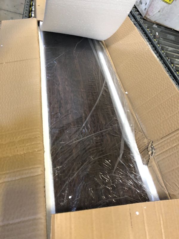 Photo 1 of SAUMONIERES Fireplace Mantel Shelves 72 Inch Solid Wood Wall Mounted Long Floating Shelf Hollow, Brown