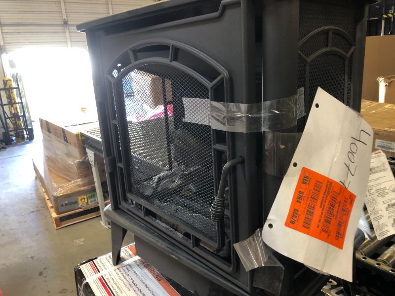Photo 1 of Bluegrass Living Panorama Vent Free Dual Fuel 3-Sided Gas Stove - 23,000 BTU, Remote Control, Black Finish - Model# BTSD23RT