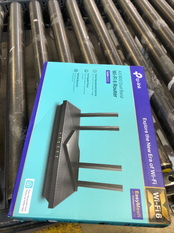 Photo 1 of TP-Link AX1800 WiFi 6 Router V4 (Archer AX21) – Dual Band Wireless Internet, Gigabit, Easy Mesh, Works with Alexa - A Certified for Humans Device