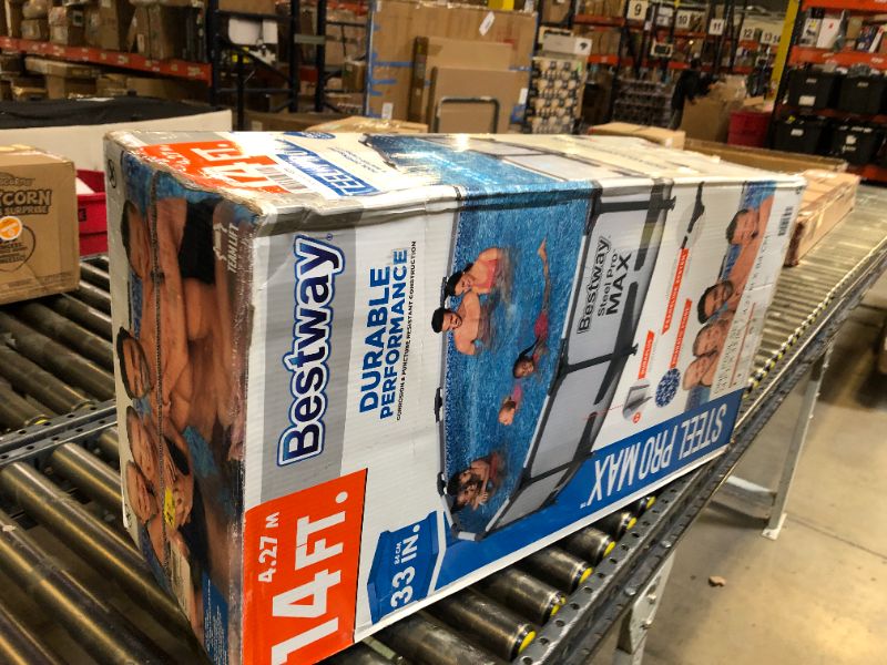 Photo 1 of Bestway Steel Pro MAX 14' x 33" Round Above Ground Pool Set | Includes 530gal Filter Pump