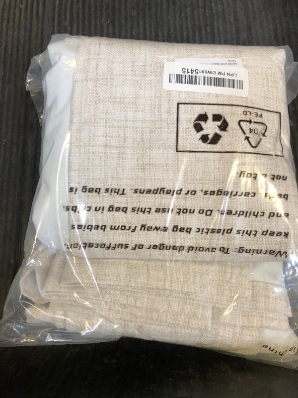 Photo 1 of Lajode Blackout Curtains 54 Inch Length 2 Panels for Bedroom, Thermal Insulated Total Light Blocking Noise Reducing Linen Window Curtains for Farmhouse, Bronze Grommet, Natural, Each 52" Wide