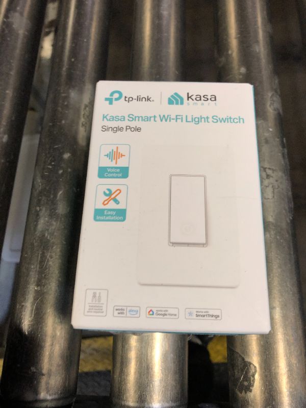 Photo 1 of Kasa Smart Light Switch HS200, Single Pole, Needs Neutral Wire, 2.4GHz Wi-Fi Light Switch Works with Alexa and Google Home, UL Certified, No Hub Required , White, HS200
