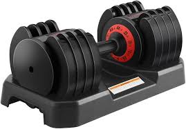 Photo 1 of ALTLER Adjustable Dumbbell, 55LB Pair Dumbbell with Tray for Workout Strength Training Fitness, Adjustable Weight Dial Dumbbell with Anti-Slip Handle and Weight Plate for Home Exercise