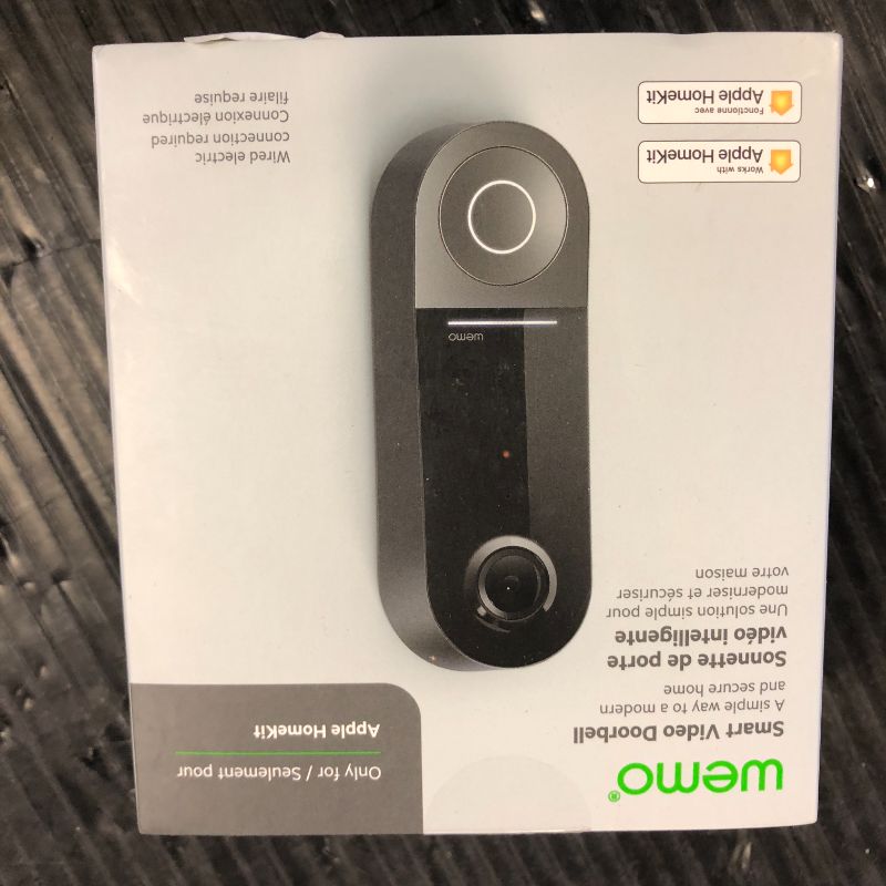 Photo 1 of WeMo Smart Video Doorbell - Apple HomeKit Secure Video with HDR - Smart Home Products Video Doorbell Camera - Ring Doorbell for Security Camera System - WiFi Camera Doorbell w/ 223° FOV & 2-Way Audio