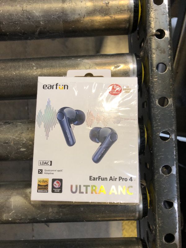 Photo 1 of EarFun Air Pro 4 Adaptive Hybrid Noise Canceling Wireless Earbuds, Qualcomm Snapdragon Sound, aptX Lossless, 6 Mics AI CVC 8.0 Call, LDAC Hi-Res Audio, 52H Playtime, Bluetooth 5.4 (Royal Blue)