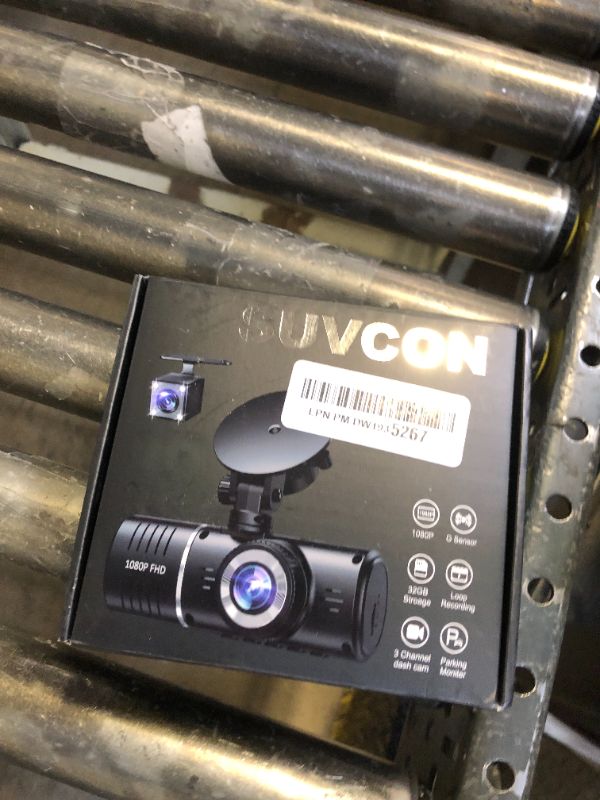 Photo 1 of Dash Cam Front and Rear Inside, 3 Channel Dash Camera for Cars, 1080P Triple Dash Cam, Dash Camera with 32GB Card, Loop Recording, HDR, G-Sensor, 24Hr Parking
