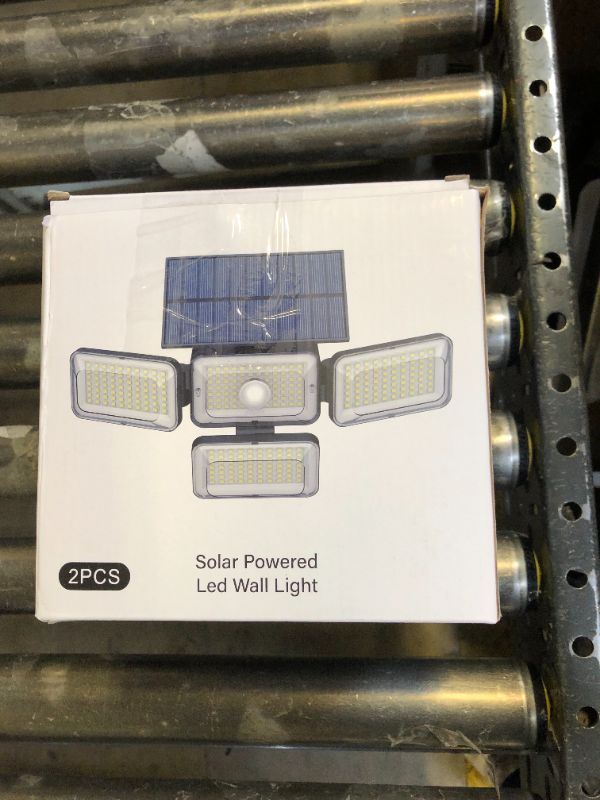 Photo 1 of Mokot Solar Lights Outdoor, 288 LED 2800LM Motion Sensor Outdoor Light with Remote Control, 4 Heads IP65 Waterproof Solar Flood Security Lights for Outside Patio Wall -2PACK