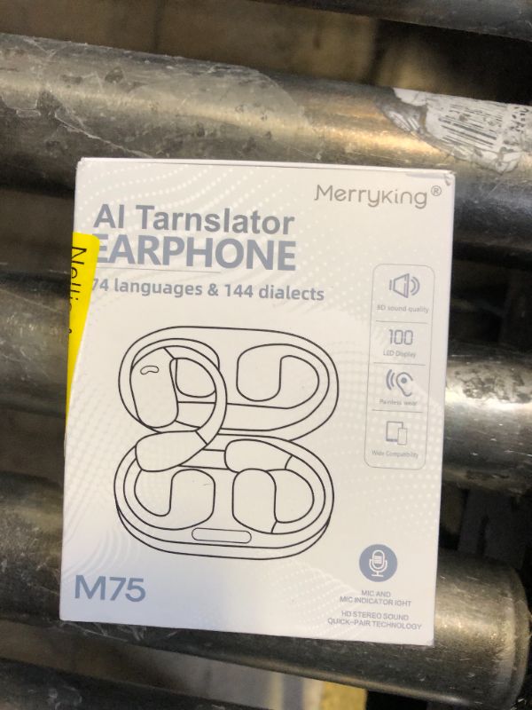 Photo 1 of AI Language Translator Earbuds, OWS Real-Time 3-in-1 Translation Earbuds 144 Languages & Accents, Translation Device for Travel Business Learning, Black