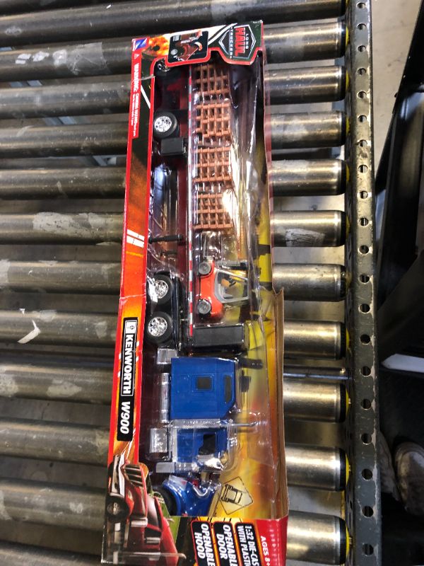 Photo 1 of Die-Cast Truck Replica - W900 Flatbed with Forklift, 1:32 Scale, Model# SS10263A