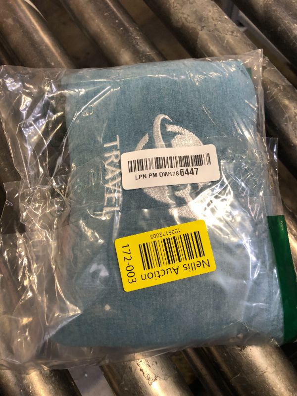 Photo 1 of PAVILIA Travel Blanket Airplane Compact with Bag, Small Travel Pillow Blanket Long Flights, Lightweight Plane Blanket with Luggage Strap, Camping Blanket for Traveler Essentials, Teal Blue, 65x40