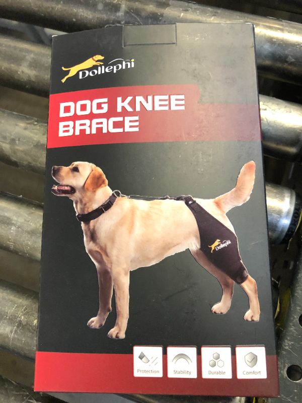 Photo 1 of Dollephi Dog Knee Brace for Torn ACL Hind Leg, Hot/Cold Compress for Patella Dislocation or Osteoarthritis, Cruciate Ligament Injuries, for Medium & Large Dogs(Right Leg,XL)