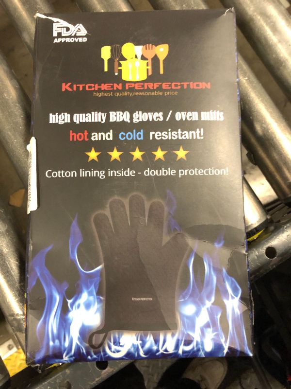 Photo 1 of KITCHEN PERFECTION XL Silicone Smoker Oven Gloves-Extreme Heat Resistant BBQ Gloves-Handle Hot Food Right on Your Grill Fryer&Pit|Waterproof Grilling Cooking Baking Mitts|Superior Value Set+3 Bonuses