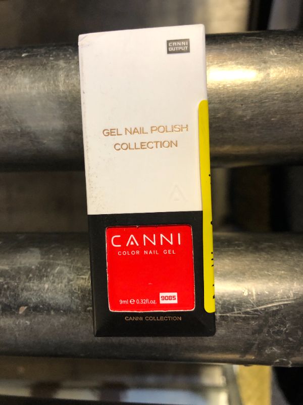 Photo 1 of CANNI Red Gel Nail Polish, Neon Orange Color, High Gloss Soak Off U V Gel Nail Polish for French Nail Manicure Salon DIY