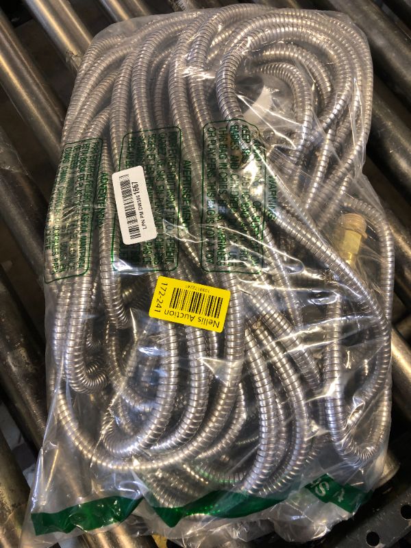 Photo 1 of Yereen 304 Stainless Steel Metal Garden Hose 50FT, Garden Hose with 3/4" Fittings and 2 Function Nozzle, Kink Free Flexible Outdoor Water Hose