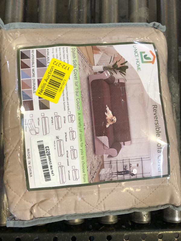 Photo 1 of U-NICE HOME Large Sofa Cover Reversible Couch Cover for Dogs with Elastic Straps Water Resistant Furniture Protector for Pets Couch Cover for 4 Cushion Couch (Oversized Sofa, Beige/Beige)