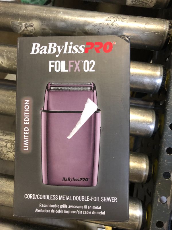 Photo 1 of FoilFX Cord/Cordless Metal Double Foil Shaver (Purple)