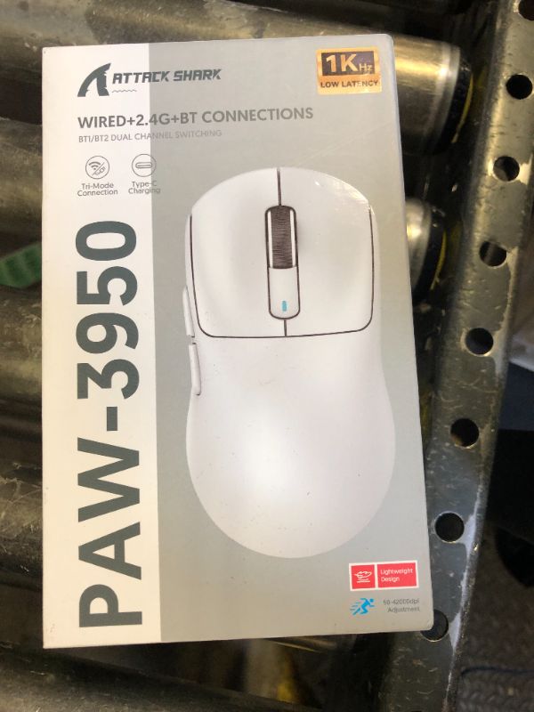 Photo 1 of MAMBASNAKE Attack Shark X3MAX Wireless Gaming Mouse,PixArt PAW3950 42000 DPI,49g Ultralight Tri-Mode(BT5.4/2.4GHz/Wired), 1K Polling Rate Programmable Computer Mice for PC/MAC/Win - Black