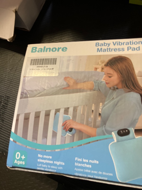 Photo 1 of Balnore Baby Crib Vibrating Soother with 3 Adjustable Modes & 4 Level Timer,Providing Gentle Vibration for Newborns,Perfect for Cribs/Strollers/Travel,Made of Durable Materials,Easy to Clean