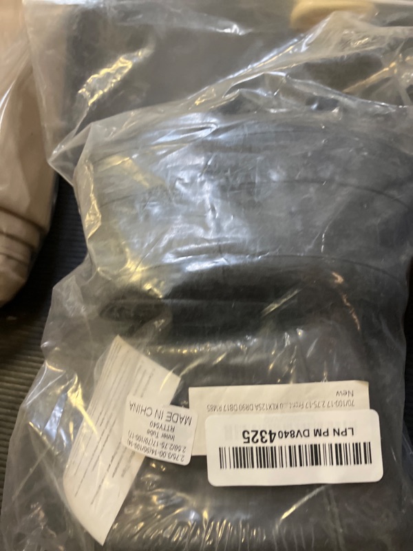 Photo 1 of RUTU Heavy Duty 2.75-17 Front and 3.00-14 Rear Inner Tube, 2 mm Reinforced Thickness 70/100-17 90/100-14 Dirt Bike Tubes with Rim Strip Copper Dust Caps for 110cc 125cc 140cc Off-Road Bikes