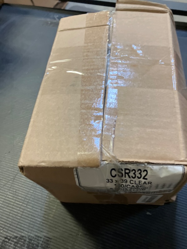 Photo 1 of Aluf Plastics 33 Gallon Clear Trash Bags - 33" x 39" - 1.5 MIL (eq) - CSR Series - Heavy Duty Industrial Liners Clear Garbage Bags for Recycling, Contractors, Storage, Outdoor, 1 Count (Pack of 100)