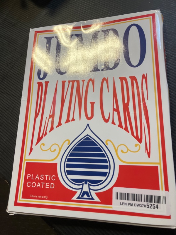 Photo 1 of gagift world Jumbo Playing Cards, 8 x 11 Inches Giant Playing Cards for Family Game Night, Extra Large Casino Party Decoration for Adults and Kids
