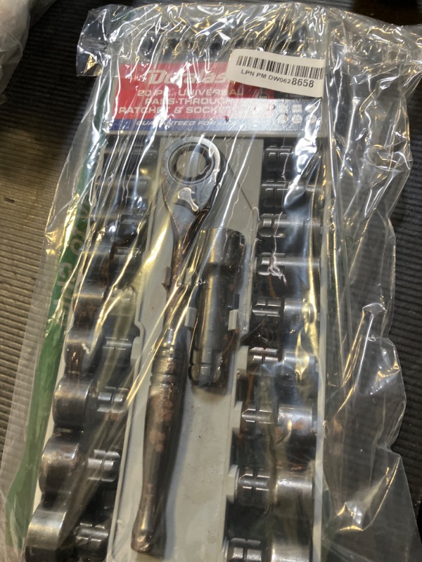 Photo 1 of DURATECH 1/4" Socket Set, 51 Piece Tool Set Including Standard(SAE) and Metric Sockets, Bit Sockets, Ratchet and Universal Joint