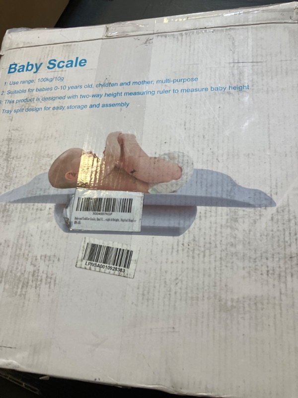 Photo 1 of Infants Baby and Toddler Scale, Dual Use for Weight & Height, Suitable for Pets, Digital Display; Up to 400lb/180kg,