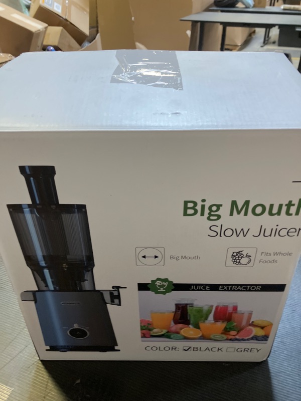 Photo 1 of Juicer Machines, ECOSELF Cold Press Juicer with 4.35" Large Feed Chute Fit Whole Fruits & Vegetables, Juicer Machine Self Feeding Effortless for Batch Juicing, High Juice Yield, Easy to Clean