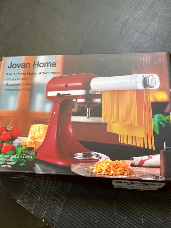 Photo 1 of Pasta Maker Attachment for Kitchenaid Stand Mixers 3 in 1 Set Includes Pasta Roller Spaghetti Cutter & Fettuccine Cutter, Pasta Attachment for By Jovan Home