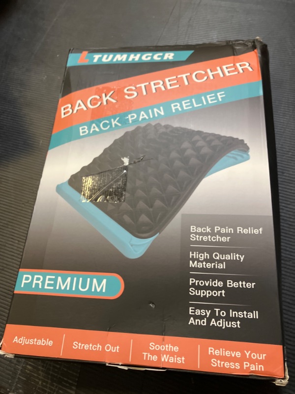 Photo 1 of LTUMHGCR Back Stretcher, Back Cracker for Lower Back Pain Relief, Multi-Level Adjustable Spine Board for Herniated Disc, Sciatica, Scoliosis(Black)