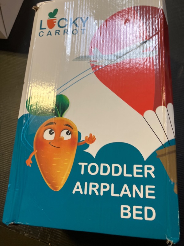 Photo 1 of Toddler Airplane Bed - Inflatable Airplane Bed for Toddlers, Kids Plane Bed, Baby Seat Extender for Kids - Blow Up Toddler Air Mattress for Child Flight Sleep with Safety Belt, Pump, Blanket