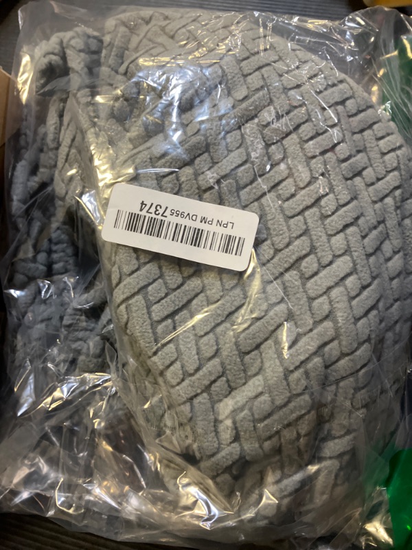 Photo 1 of Yoovat Magic Sofa Covers Magic Sofa Couch Covers 2024 New Wear-Resistant Universal Sofa Cover Stretch for Sectional Slipcovers (Texture-Gray,Large Single Seat Cover)