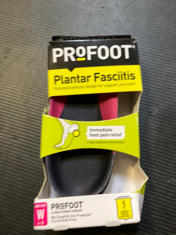 Photo 1 of Profoot Orthotic Insoles For Plantar Fasciitis & Heel Pain, Women's 6-10, 1 Pair