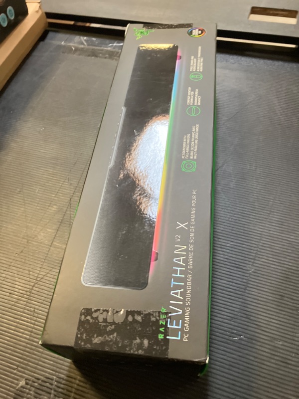 Photo 1 of Razer Leviathan V2 X PC Soundbar with Full-Range Drivers - Compact Design - Chroma RGB - USB Type C Power and Audio Delivery - Bluetooth 5.0 - for PC, Laptop, Smartphones, Tablets & Nintendo Switch