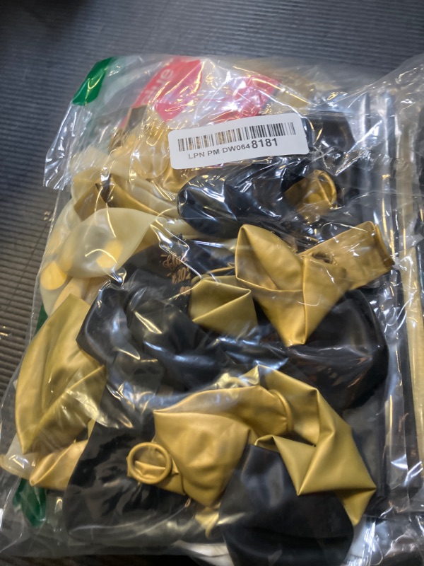 Photo 1 of Graduation Decorations Class of 2025 Black and Gold Star Print Balloons So Proud of You Congrats Grad Banner Fringe Curtains Pompoms Graduation Decor for College High School Grad Party Supplies