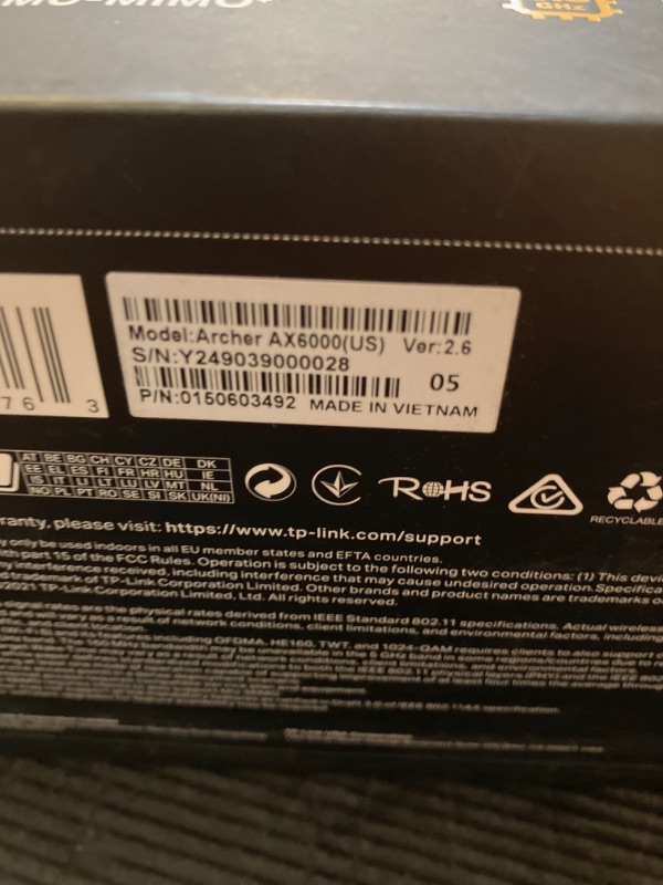 Photo 1 of TP-Link AX6000 WiFi 6 Router(Archer AX6000) -802.11ax Wireless 8-Stream Gaming Router, 2.5G WAN, 8 Gigabit LAN Ports, MU-MIMO, 1.8GHz Quad-Core CPU