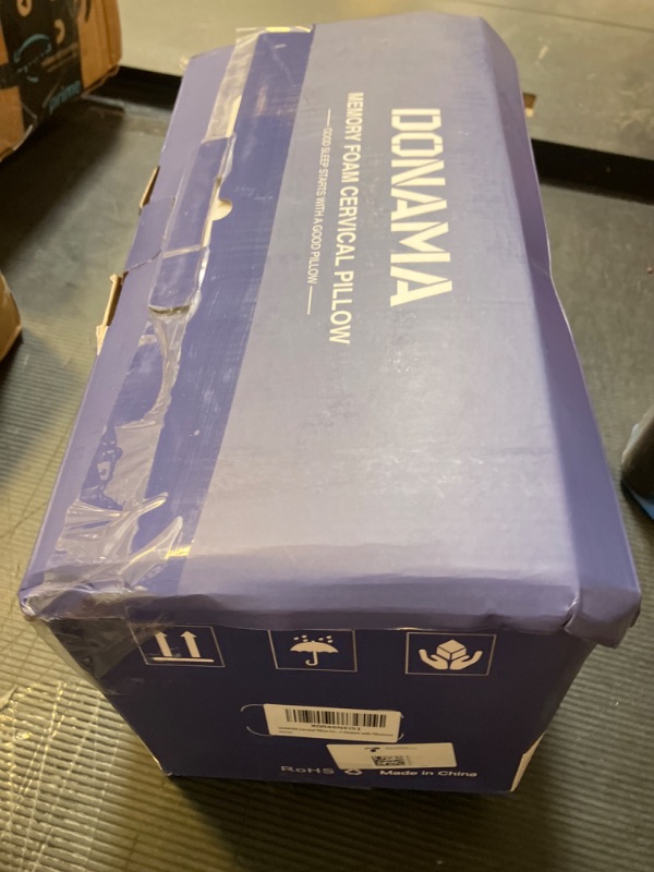 Photo 1 of DONAMA Cervical Pillow for Neck and Shoulder,Contour Memory Foam Pillow,Ergonomic Neck Support Pillow for Side Back Stomach Sleepers with Pillowcase