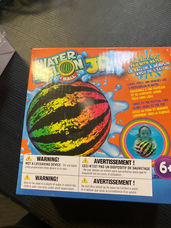 Photo 1 of Watermelon Ball JR - Pool Toy for Underwater Games - Durable Ball for Pool Football, Basketball & Rugby - Perfect for Water Parties - Fun for Adults & Kids Alike - Fillable Pool Ball - Ages 6+