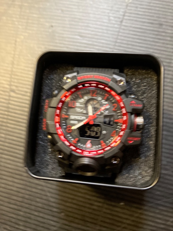 Photo 1 of AIMES Mens Watches Sports Outdoor Waterproof Military Watch for Men Tactical Watch Analog Digital Date Alarm Stopwatch Multi-Function Tactics Big Face Wristwatch for Men