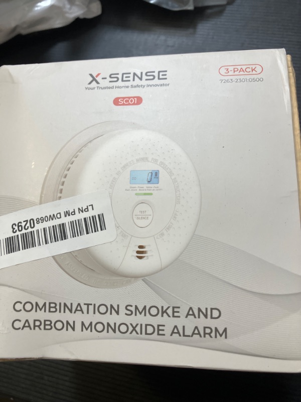 Photo 1 of X-Sense  Detector Carbon Monoxide Detector Combo, 10-Year Battery Smoke Detector with Display, Auto-Check, 3-Pack