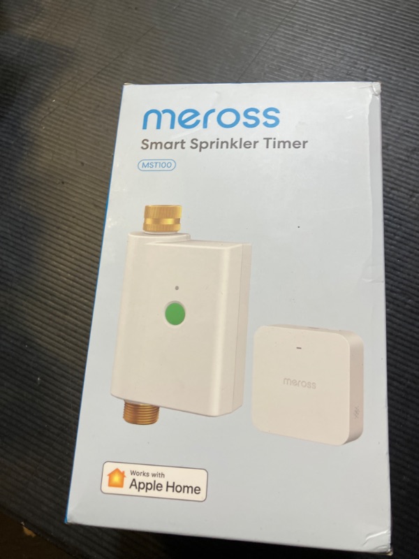 Photo 1 of meross WiFi Water Hose Timer with WiFi Hub, Smart Sprinkler Timer with Brass Inlet & Outet, Work with Apple Homekit, Alexa & Google Assistant, Watering Timer for Lawn, Garden, Yard and Pool