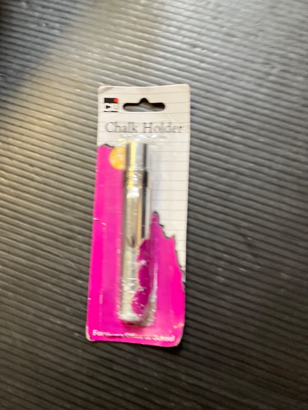 Photo 1 of Charles Leonard Pen Style Aluminum Chalk Holder with Chalk, Silver (74541)