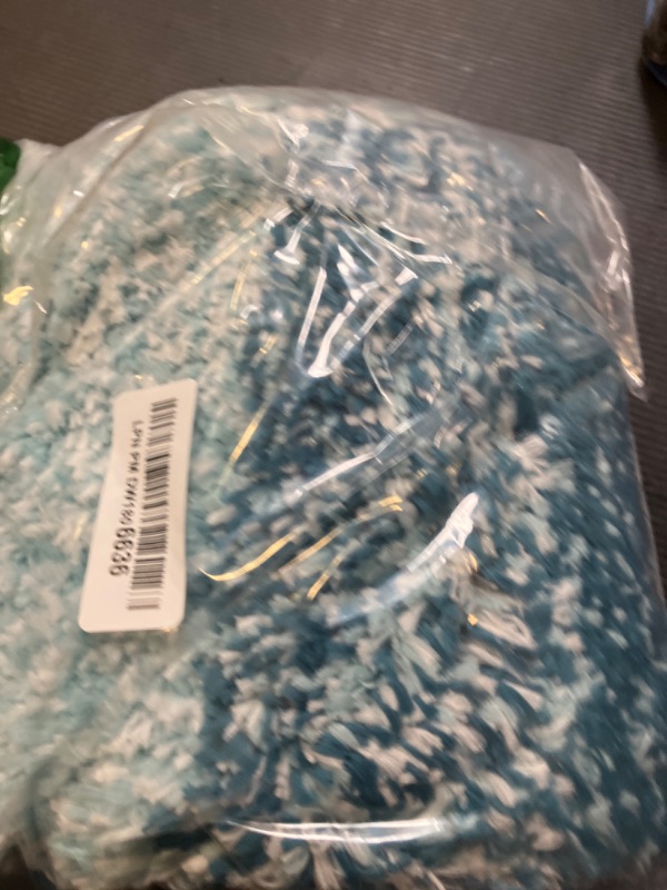 Photo 1 of Arotive Microfiber Bathroom Rugs, Shaggy Soft and Absorbent Bath Rug, Non-Slip, Thick Plush Machine Washable Dry Bath Mats for Bathroom, Tub and Shower, 24x16, Peacock Blue